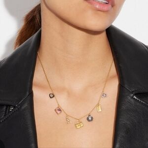 Coach Tabby Charm Necklace Gold